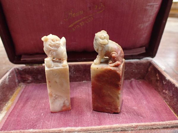 TWO CHINESE STONE SEALS