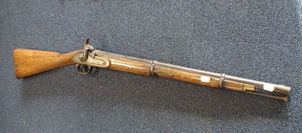 A TOWER PERCUSSION CARBINE MUSKET, 1856