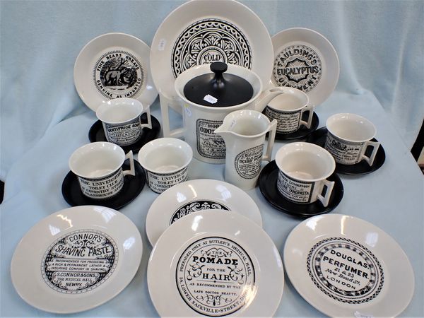 A 1960S PORTMEIRION 'CHEMIST PRINTS' SERIES PART TEASET