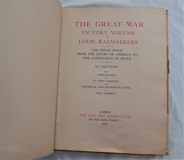 LOUIS RAEMAEKERS: 'THE GREAT WAR VICTORY VOLUME', SIGNED EDITION