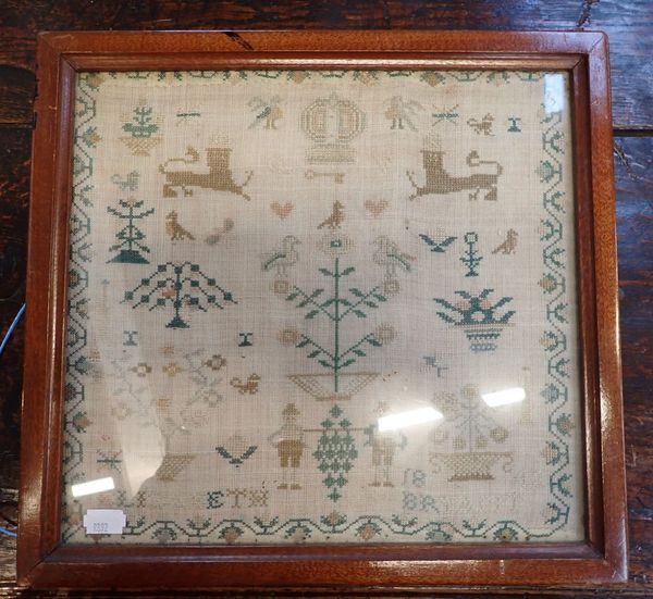 A 19TH CENTURY NEEDLEWORK SAMPLER