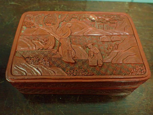 A CHINESE CINNABAR LAQUER BOX