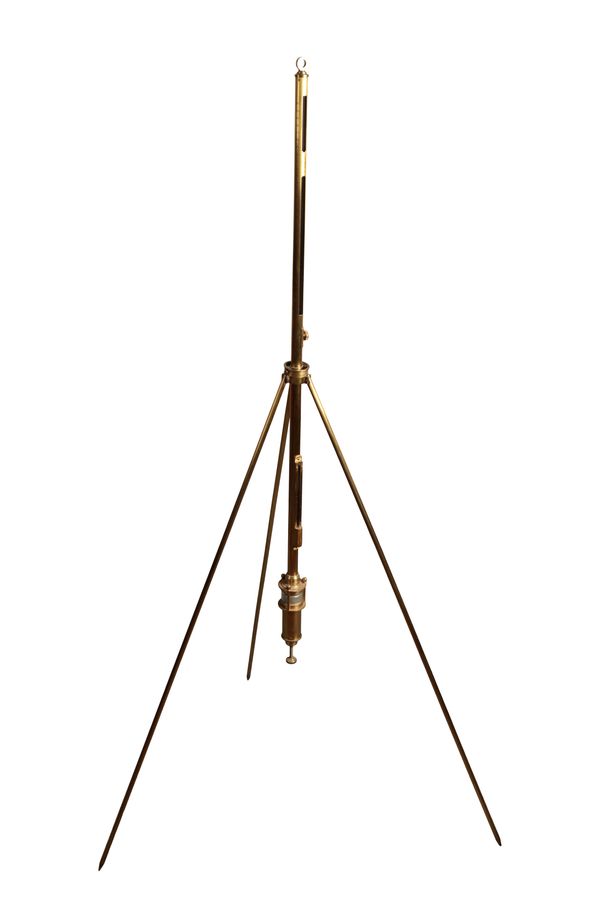 W & S JONES OF LONDON: A BRASS MOUNTAIN BAROMETER