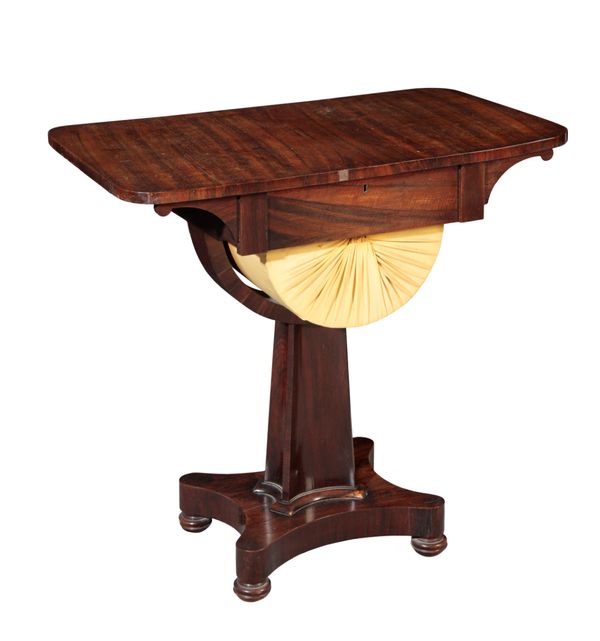 A WILLIAM IV ROSEWOOD WORK-TABLE
