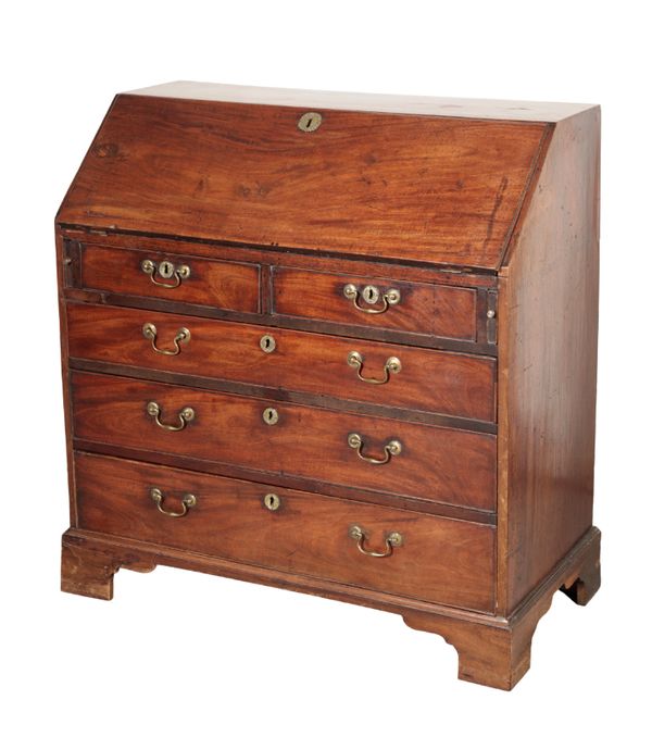 A GEORGE III MAHOGANY BUREAU