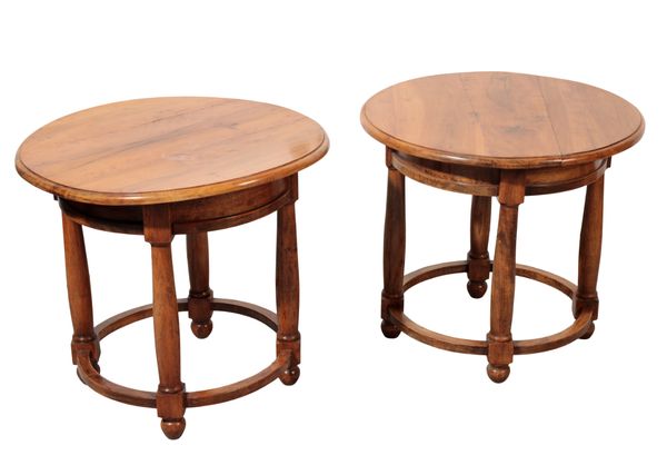 A PAIR OF CHESTNUT SIDE TABLES