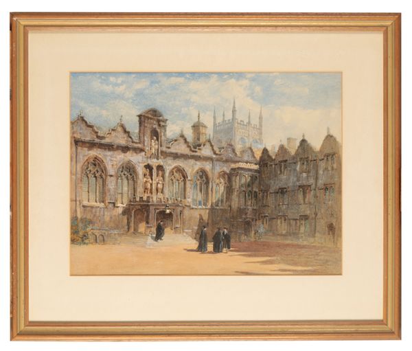 JOHN SKINNER PROUT (1806-1876) A view of the Front Quad, Oriel College, Oxford