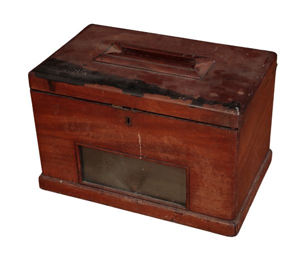A 19TH CENTURY LETTER BOX,