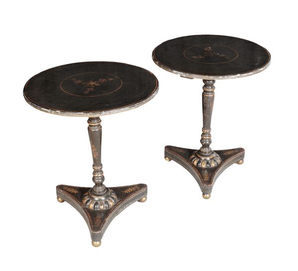 A PAIR OF LACQUERED OCCASIONAL TABLES