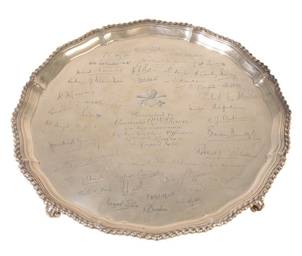 A SILVER 'PRESENTATION' SALVER