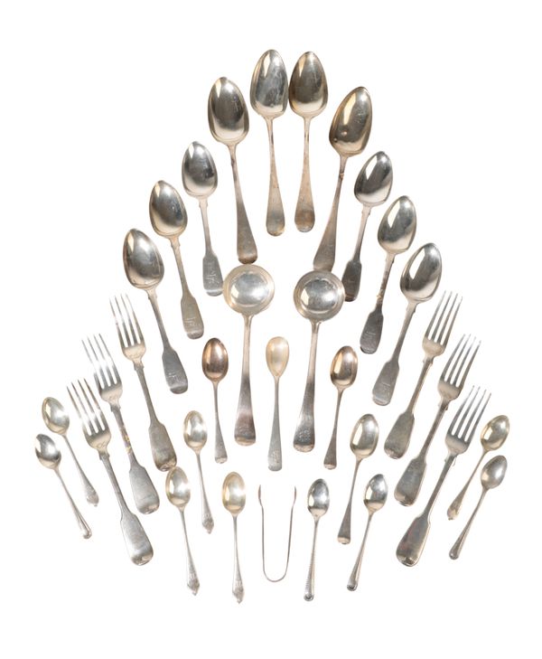 A QUANTITY OF SILVER FLATWARE