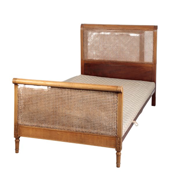 A PAIR OF MAHOGANY SINGLE BEDS, BY HEAL'S