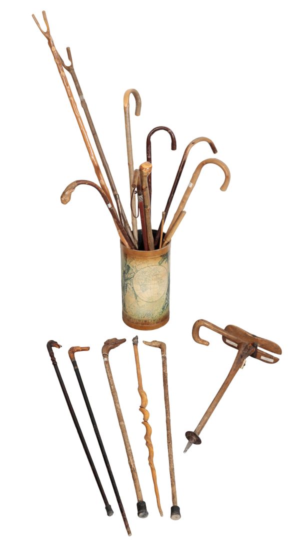 A COLLECTION OF WALKING STICKS