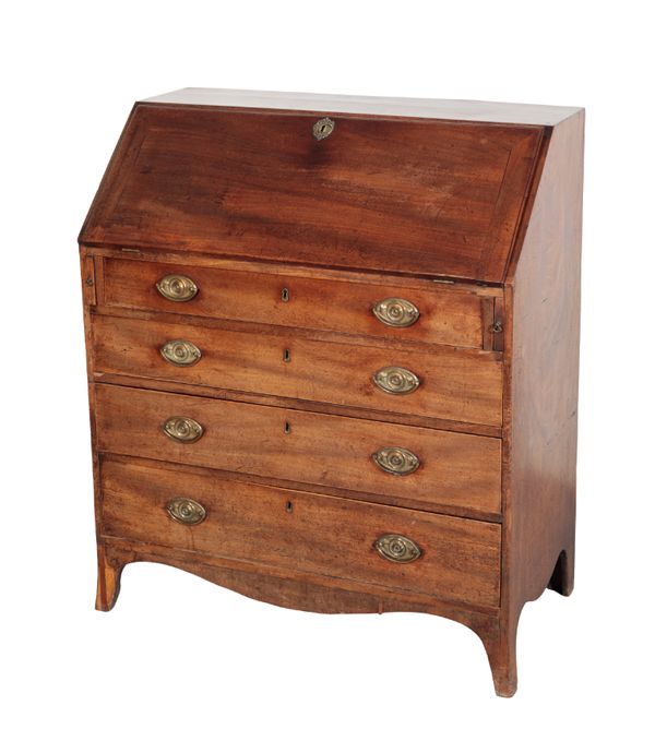 A GEORGE III MAHOGANY BUREAU