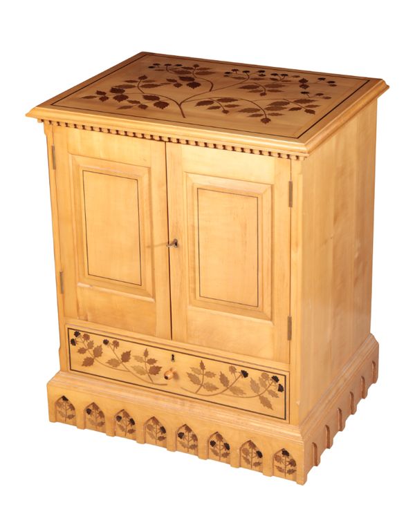 A PEARWOOD MARQUETRY CABINET