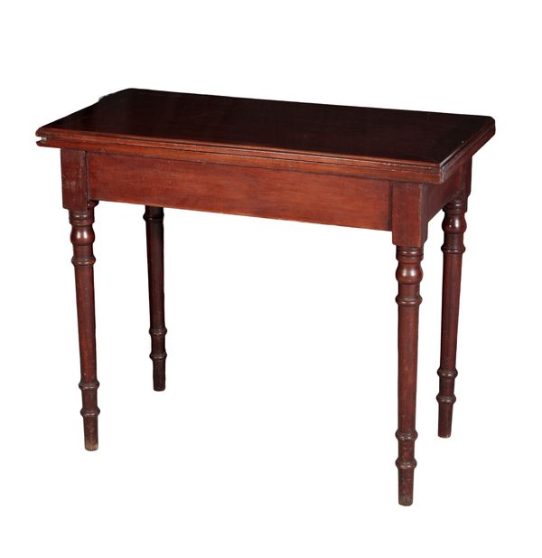 A LATE 19TH CENTURY MAHOGANY BRITISH MILITARY CARD-TABLE,