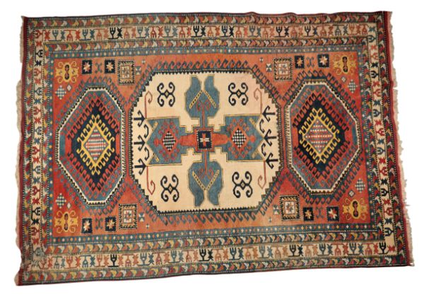 A KAZAK LURI PAMBAV PATTERED RUG