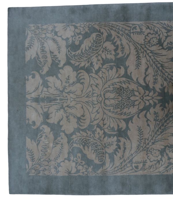 A MODERN DAMASK RUG