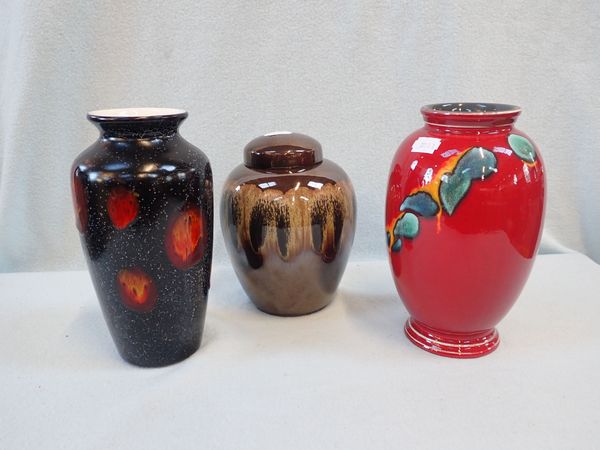 THREE POOLE VASES