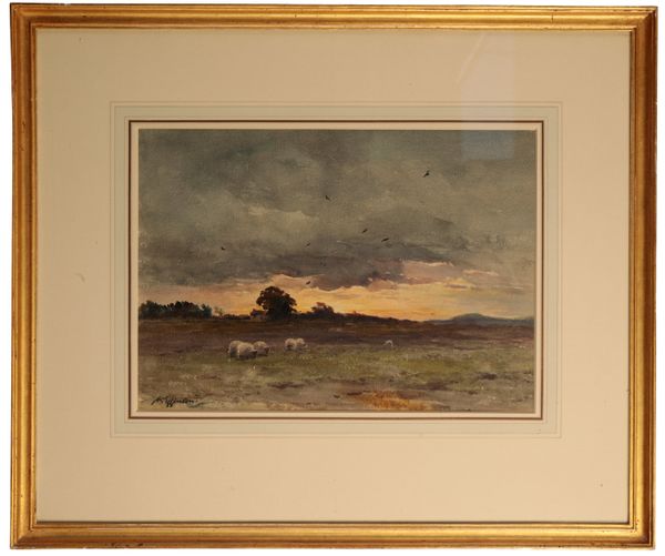 *WYCLIFFE EGGINTON (1875-1951)  Sheep at dusk