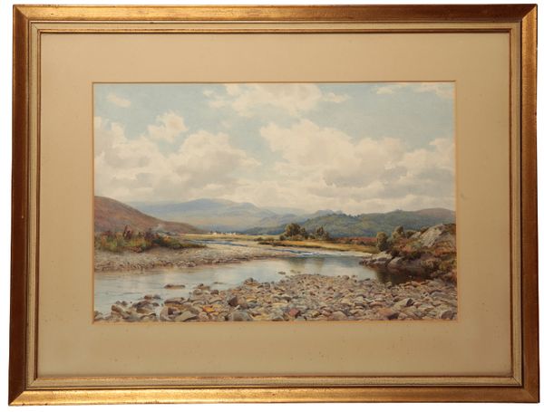 PERCY DIXON (1862-1924) Expansive river landscape