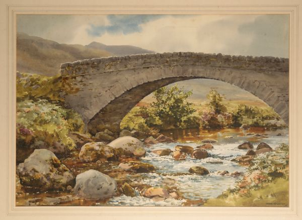 *FRANK EGGINTON (1908-1990) A view of a stone bridge crossing a river