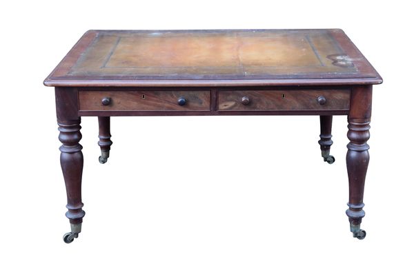 A GEORGE IV MAHOGANY LIBRARY TABLE