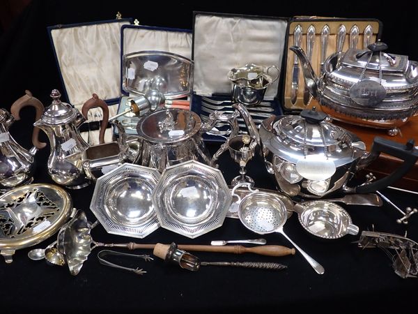 A COLLECTION OF SILVER-PLATED WARE