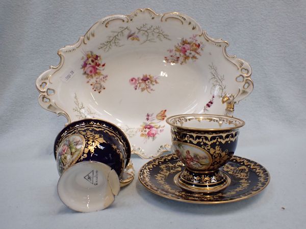 A 'DRESDEN' CABINET CUP AND SAUCER