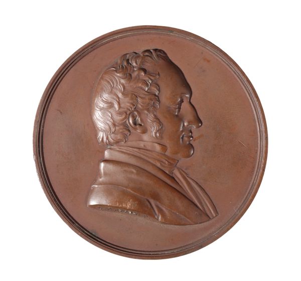 A HENRY HALLAM BRONZE COMMORATIVE MEDAL