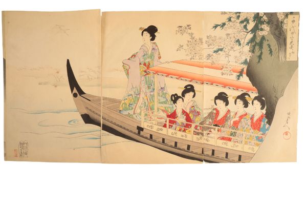YOSHU CHIKANOBU (1838-1912) Boat Trip, from the series of The Inner Palace of Chiyoda