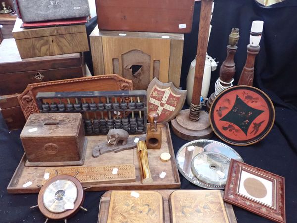 A COLLECTION OF WOODEN BOXES