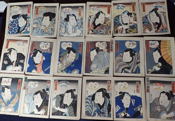 KONISHI HIROSADA (act. 1825-1875) and others; A collection of Osaka Prints, Actors