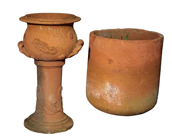 A TERRACOTTA GARDEN PLANTER