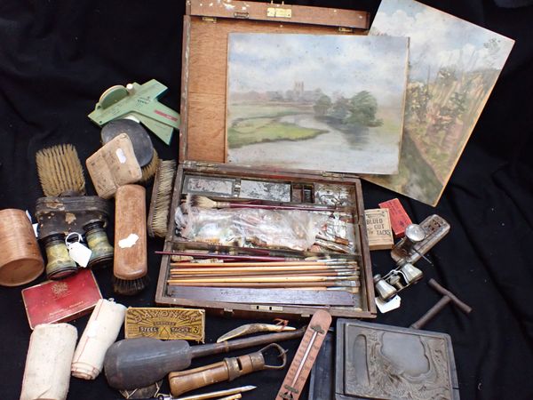 AN OAK REEVES & SONS ARTIST'S BOX