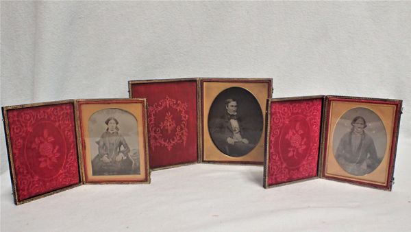 THREE CASED AMBROTYPE PHOTOGRAPHS