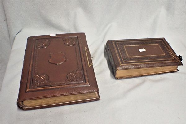 TWO 19TH CENTURY PHOTOGRAPH ALBUMS OF PORTRAITS