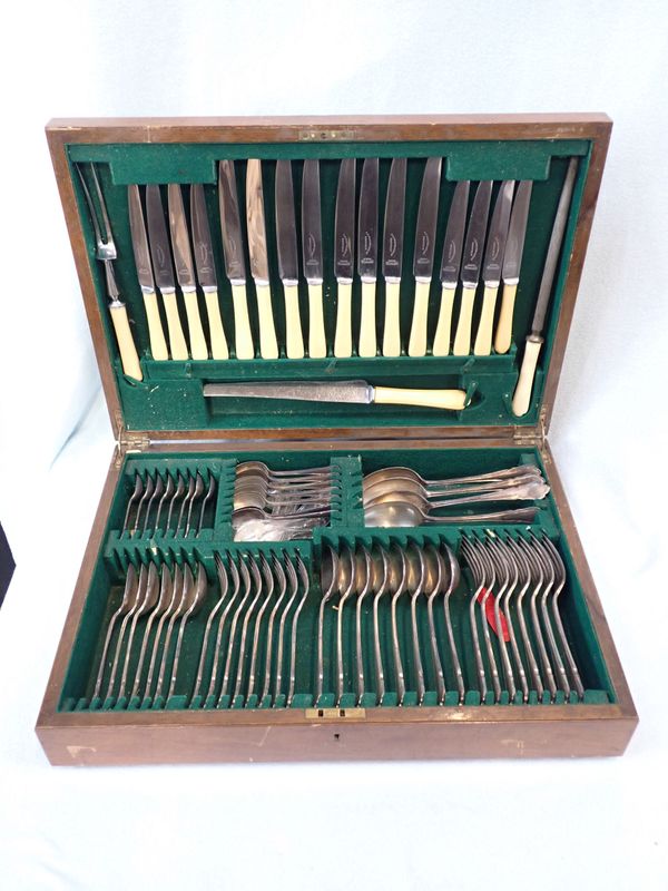 A CASED CANTEEN OF CUTLERY