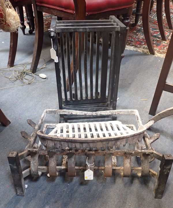 TWO IRON FIRE BASKETS