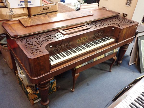 A VICTORIAN MAHOGANY SQUARE PIANO