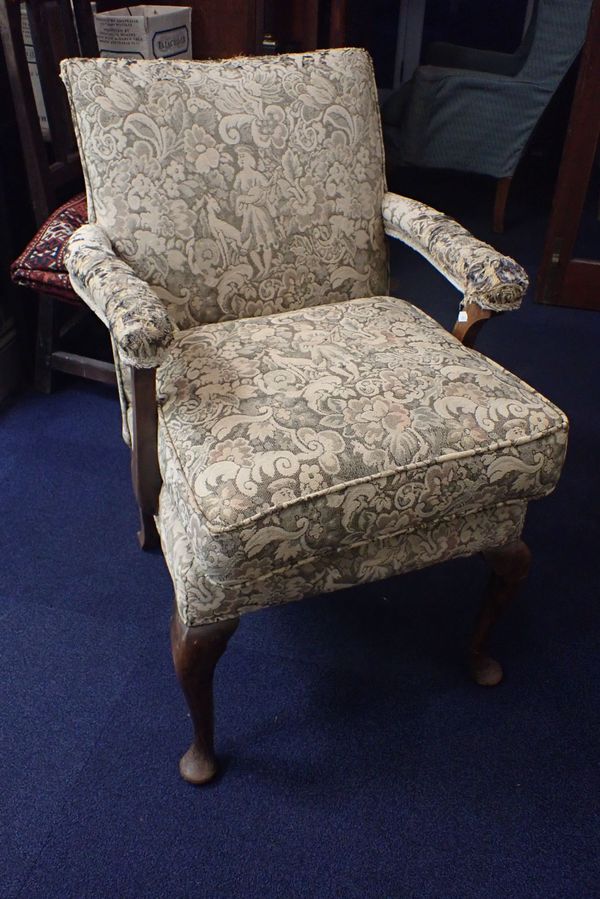 A GEORGE II STYLE OCCASIONAL CHAIR