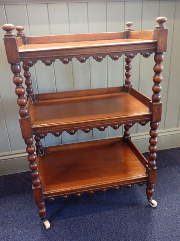 A VICTORIAN MAHOGANY BUFFET OR TROLLEY