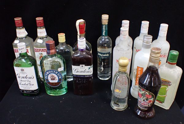 A COLLECTION OF GIN AND FLAVOURED SPIRITS