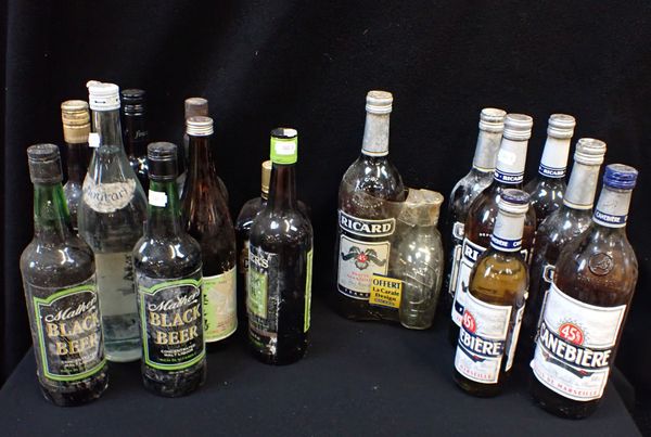 A COLLECTION OF PASTIS DE MARSEILLE AND OTHER SPIRITS