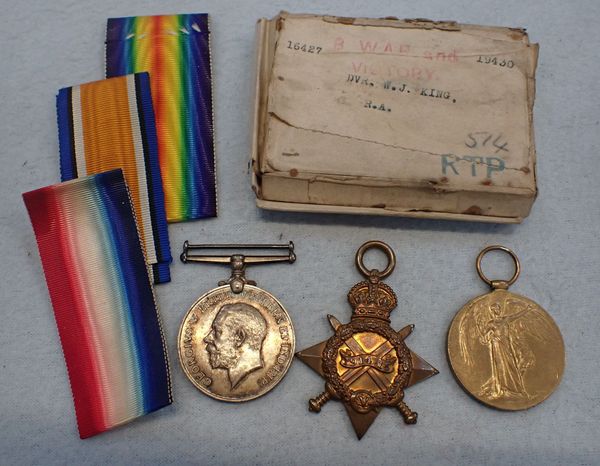 A TRIO OF FIRST WORLD WAR MEDALS