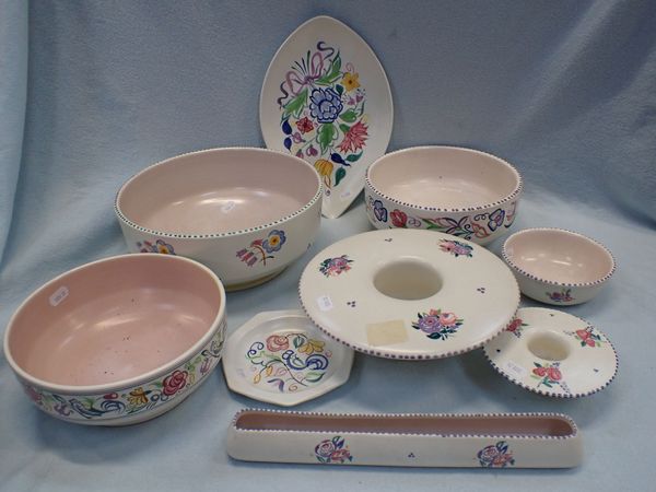 A COLLECTION OF POOLE POTTERY BOWLS