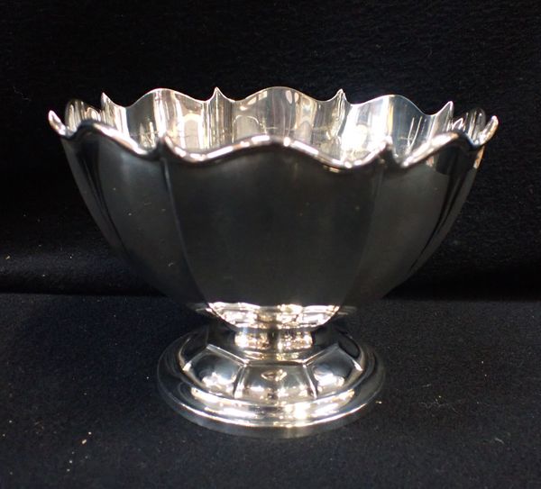 A SILVER ROSE BOWL