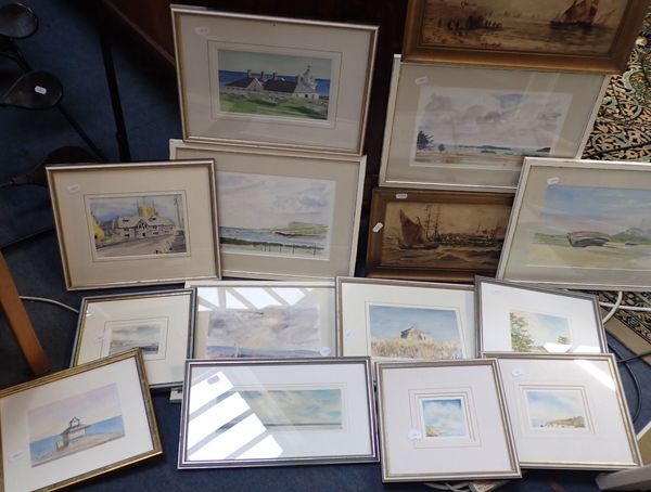 A COLLECTION OF WATERCOLOURS OF COASTAL SCENES