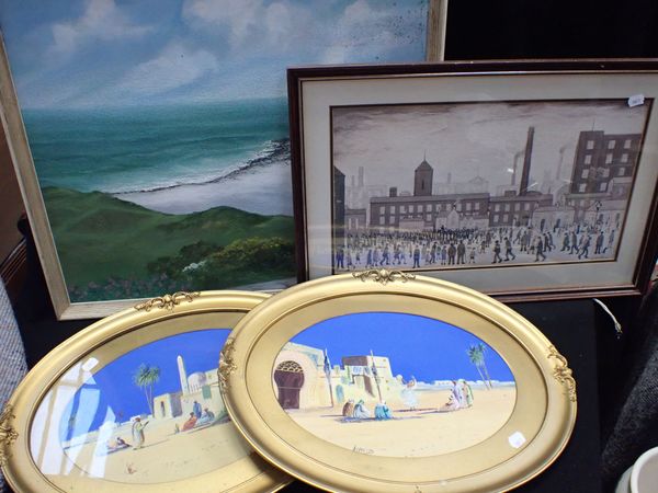 A PAIR OF EARLY 20TH CENTURY GOUACHE EASTERN SCENES