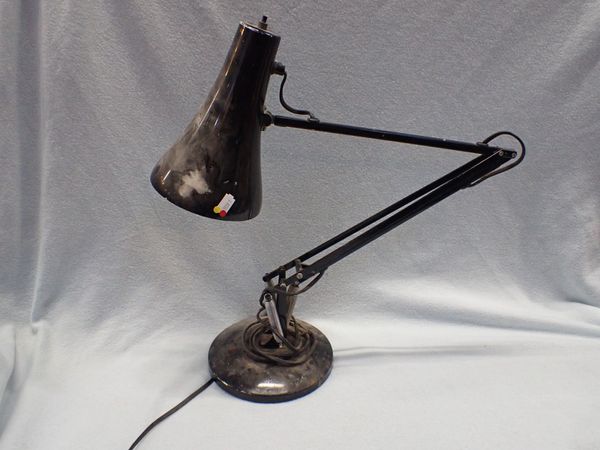 A BLACK ANGLEPOISE LAMP